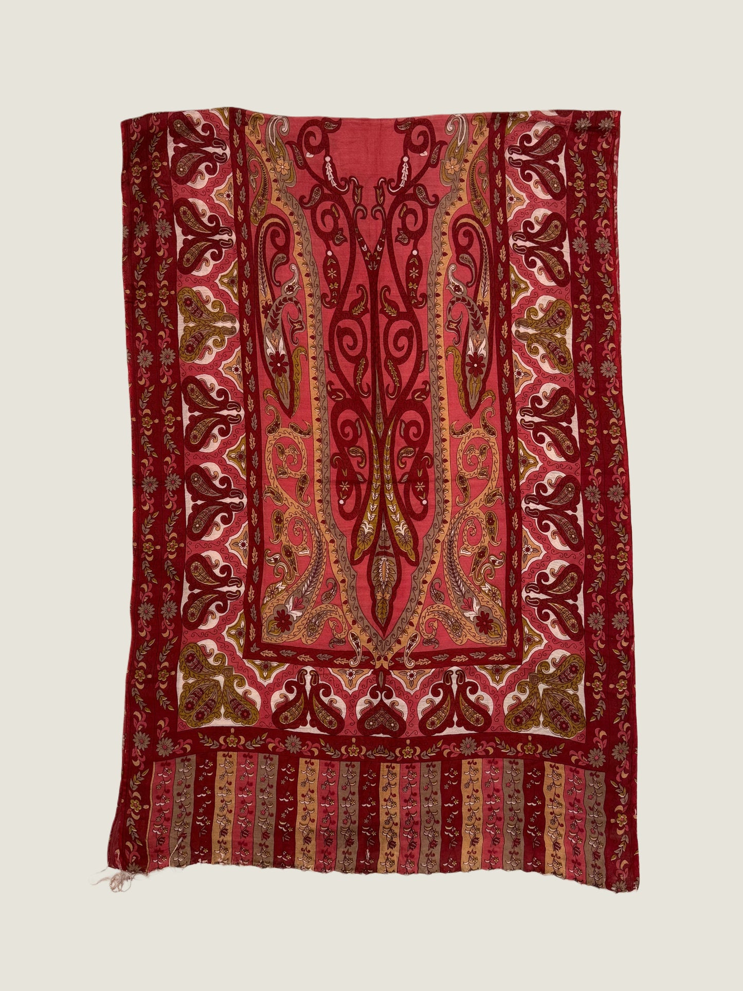 Red Floral Printed Stole
