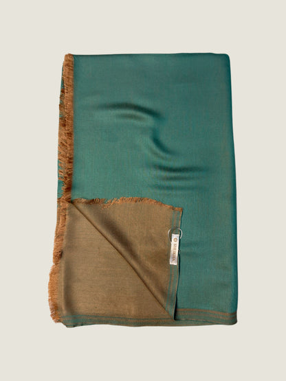Aquamarine Gold Reversible Stole