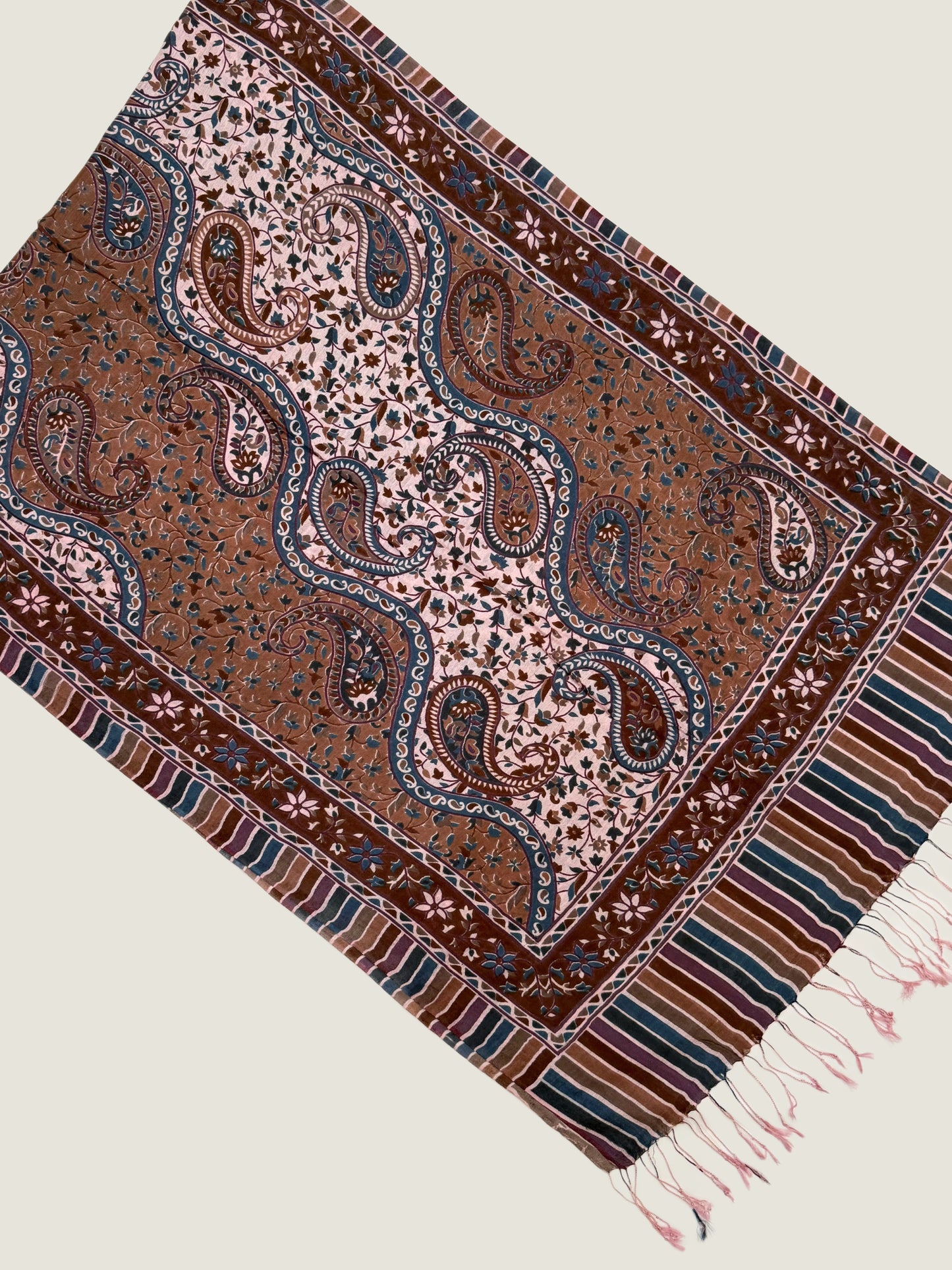 Indigo Floral Printed Stole