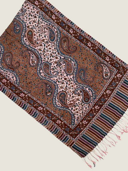 Indigo Floral Printed Stole