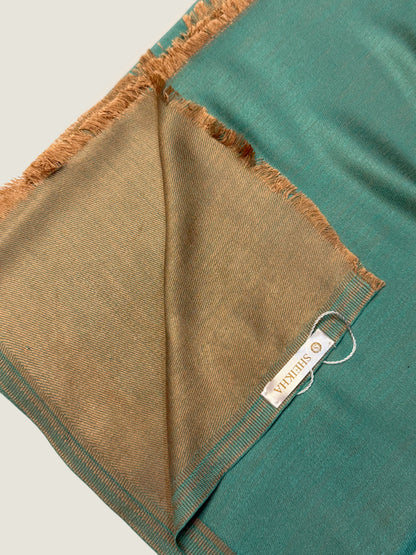 Aquamarine Gold Reversible Stole