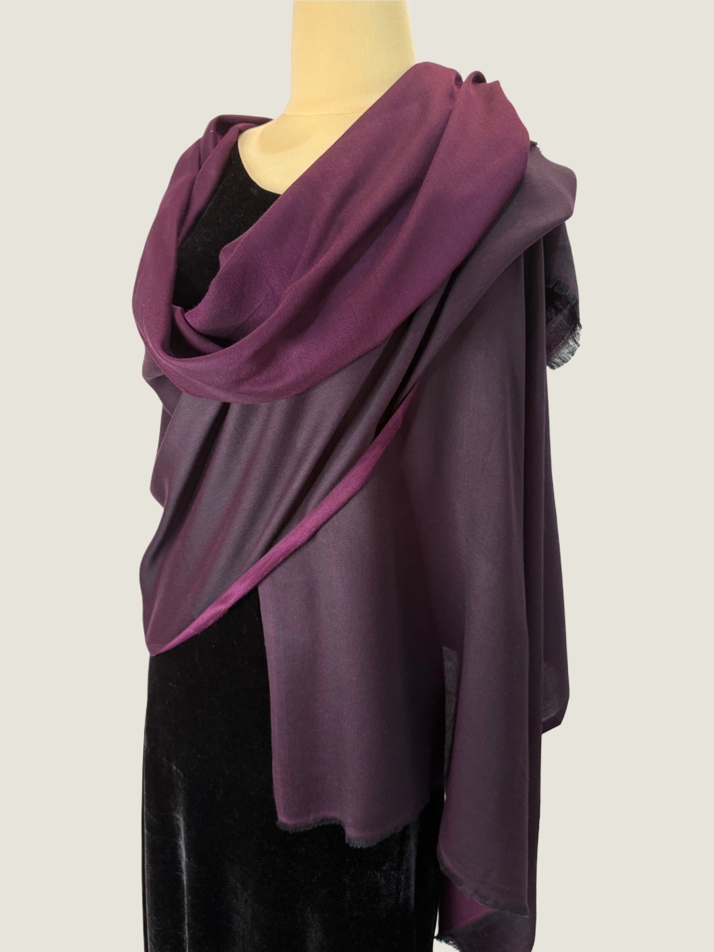 Plum Reversible Stole