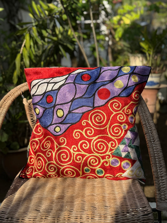 Cotton & Silk Cushion Cover