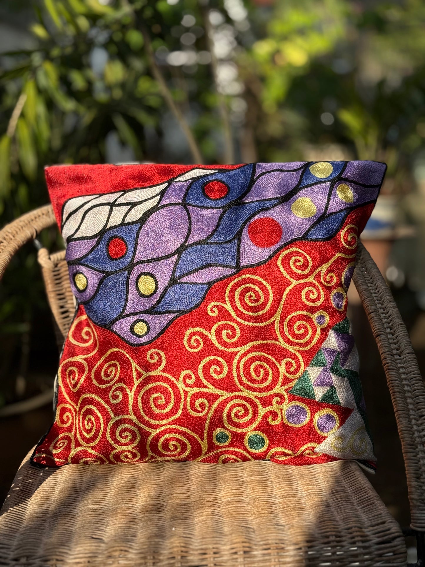 Cotton & Silk Cushion Cover