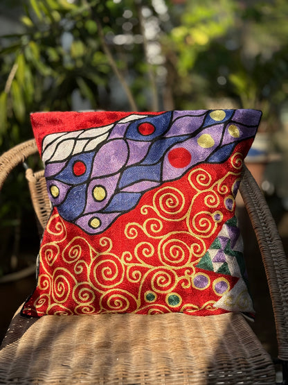 Cotton & Silk Cushion Cover