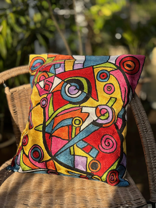 Cotton & Silk Cushion Cover