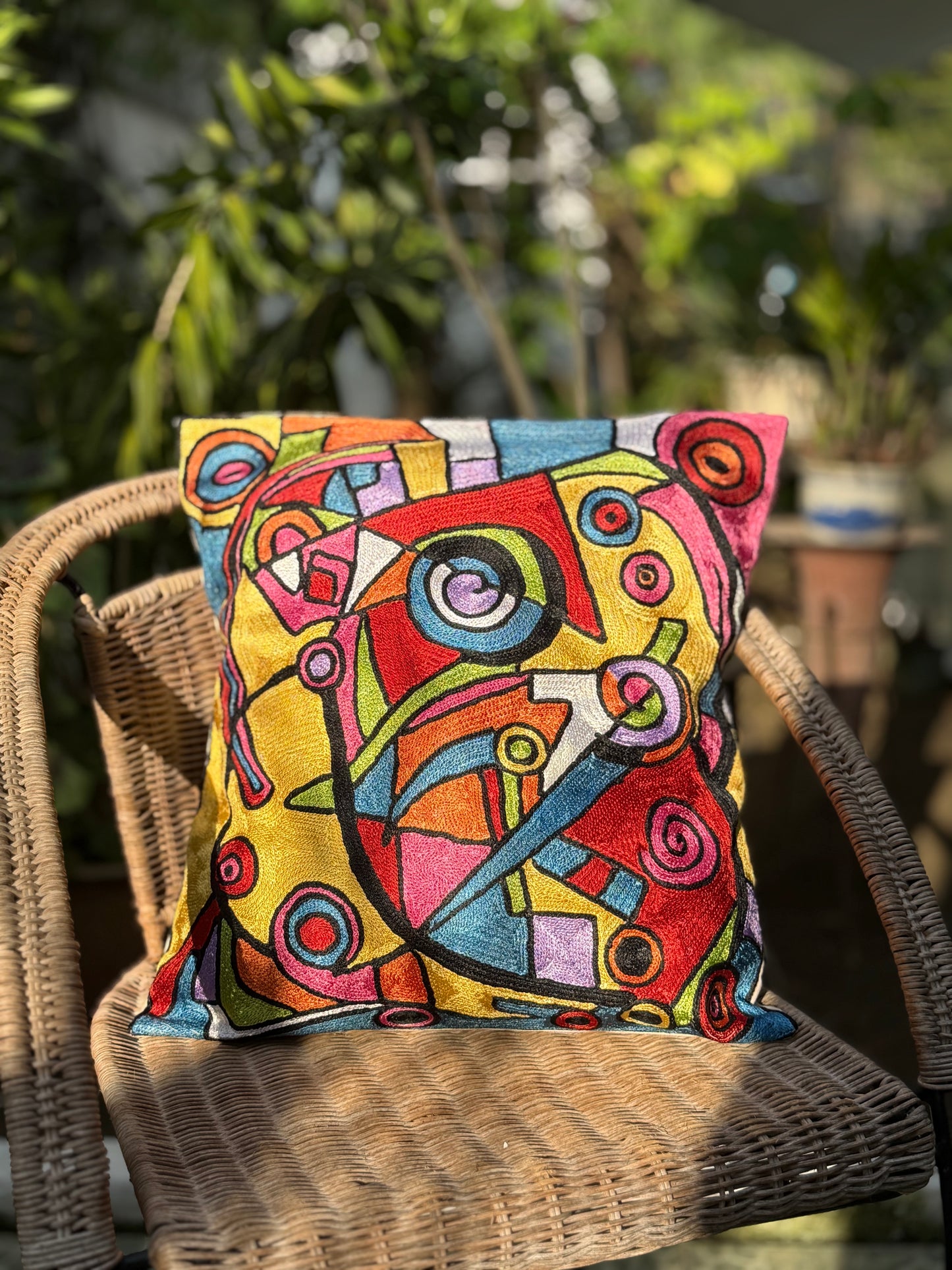 Cotton & Silk Cushion Cover