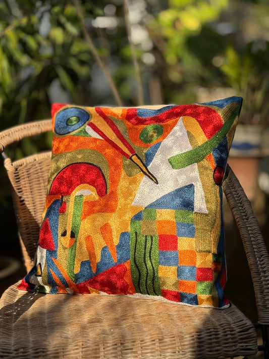 Cotton & Silk Cushion Cover