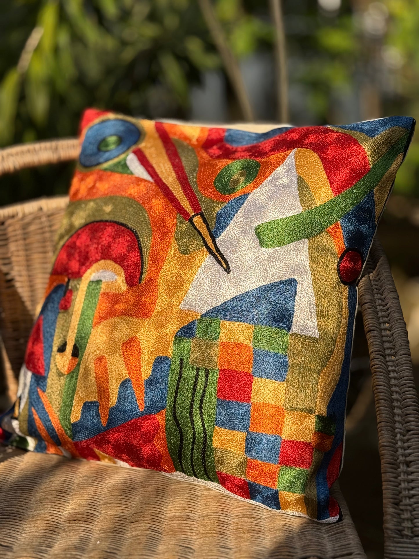 Cotton & Silk Cushion Cover