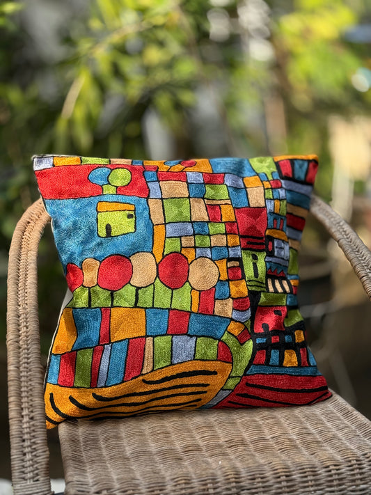 Cotton & Silk Cushion Cover