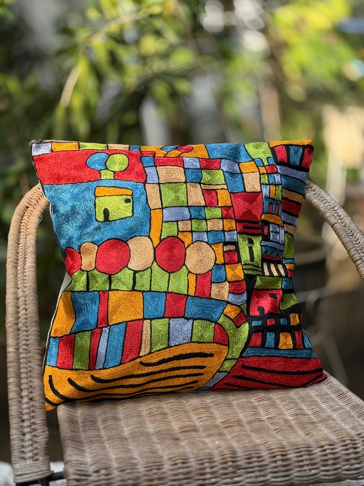 Cotton & Silk Cushion Cover