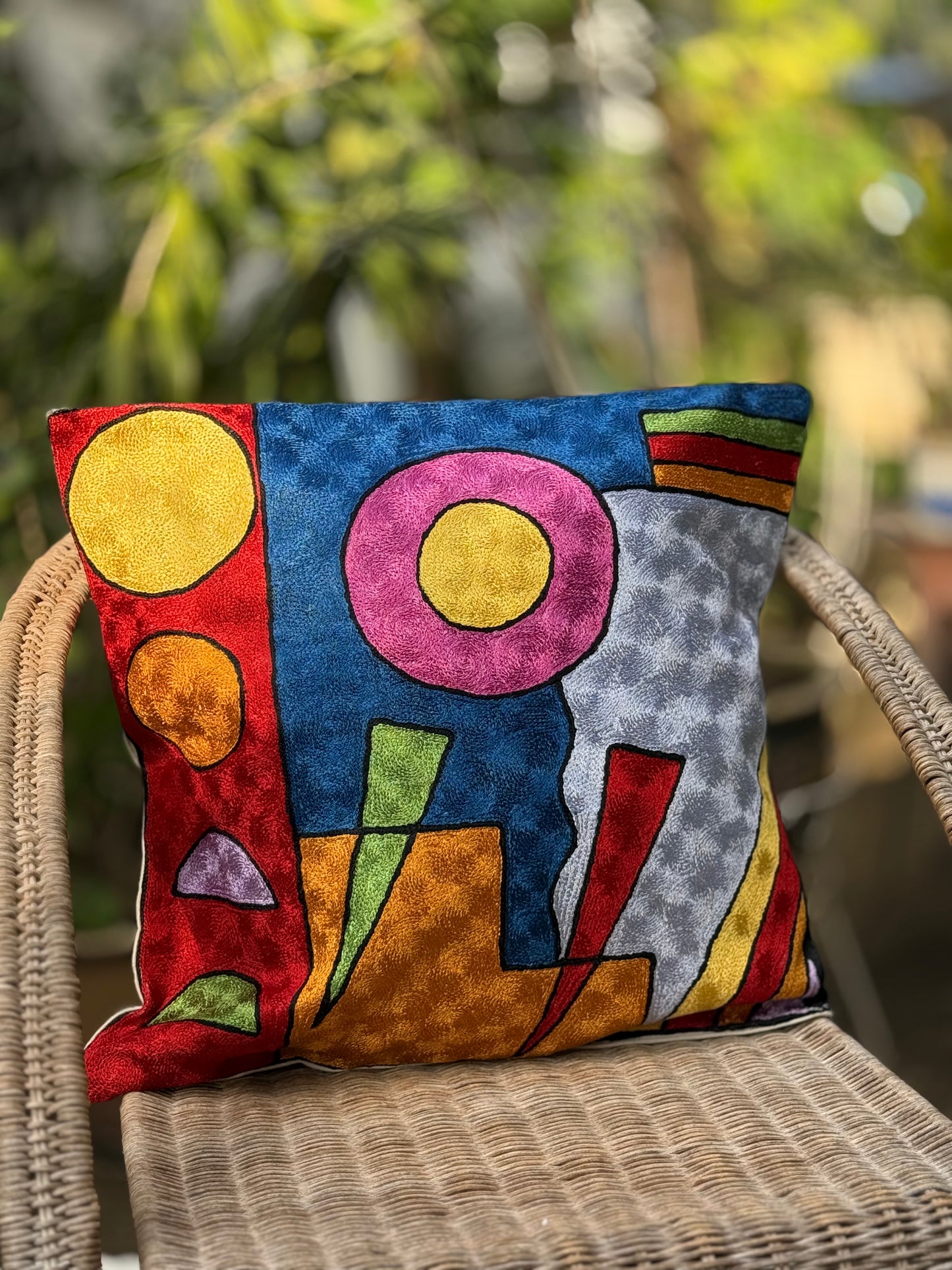 Cotton & Silk Cushion Cover