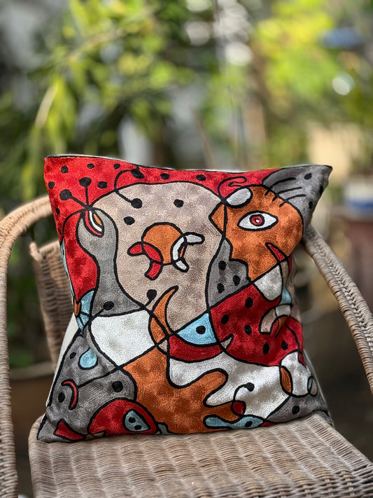 Cotton & Silk Cushion Cover