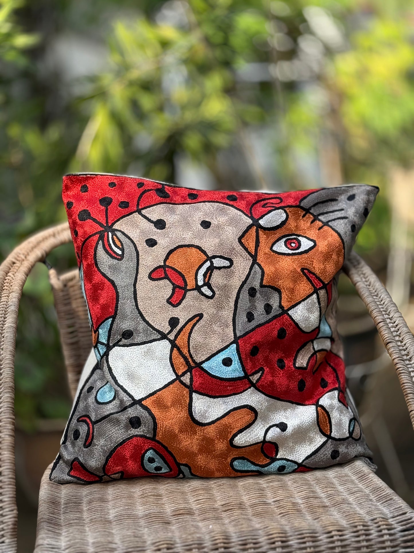 Cotton & Silk Cushion Cover