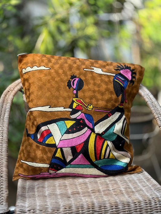 Cotton & Silk Cushion Cover