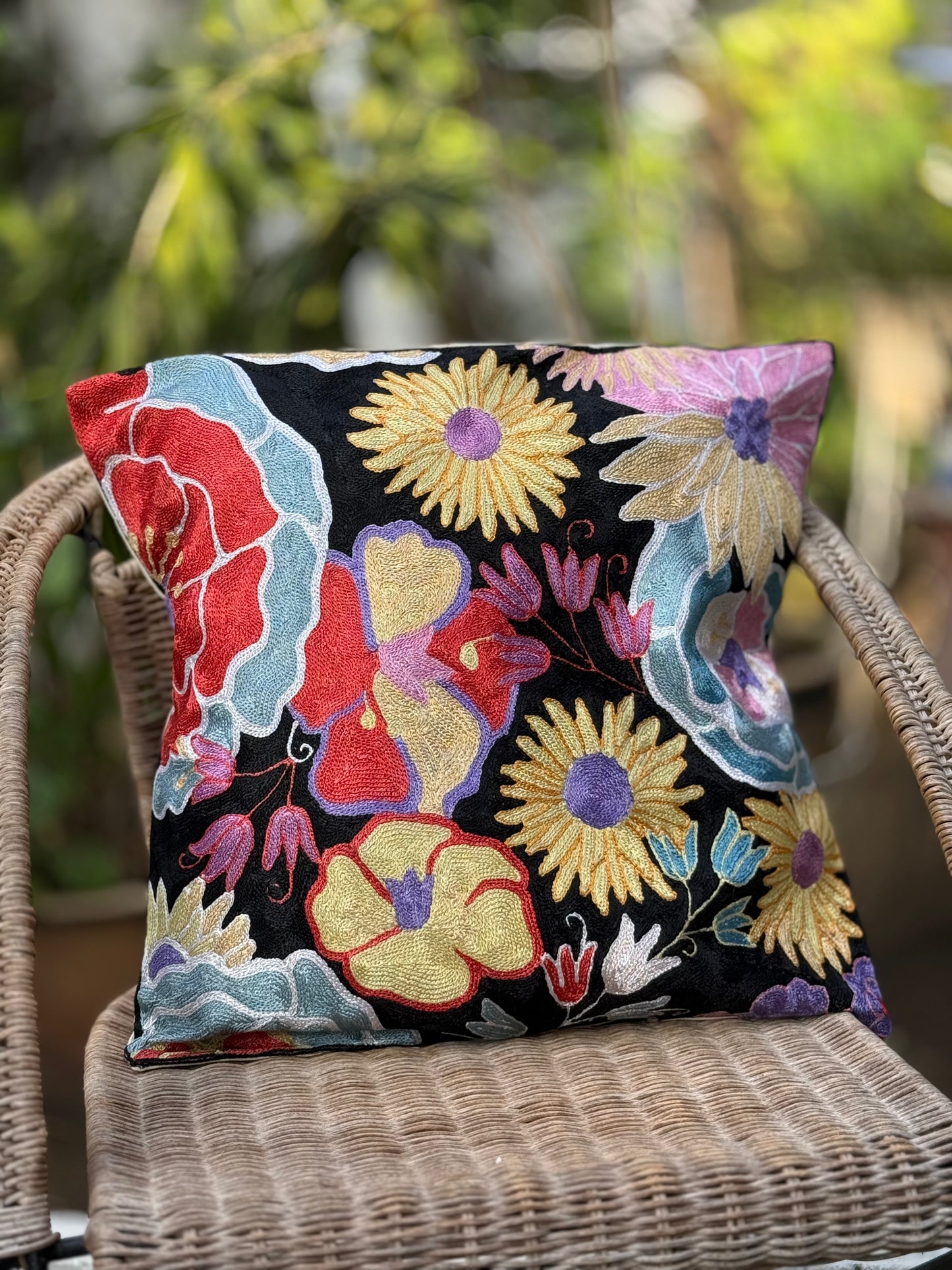 Cotton & Silk Cushion Cover