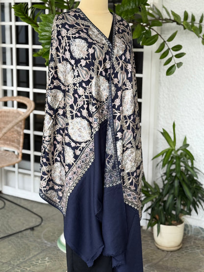Tulip Stole Navy Blue