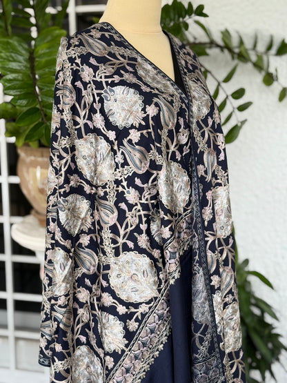 Tulip Stole Navy Blue