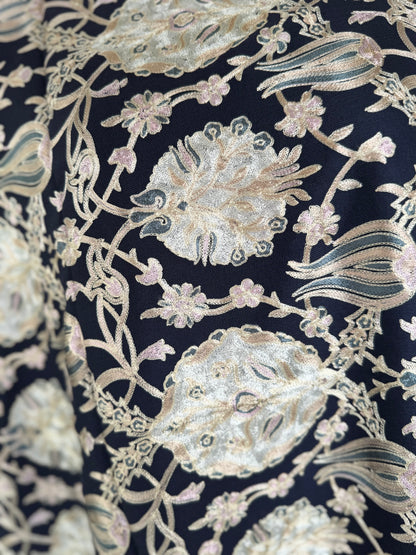 Tulip Stole Navy Blue