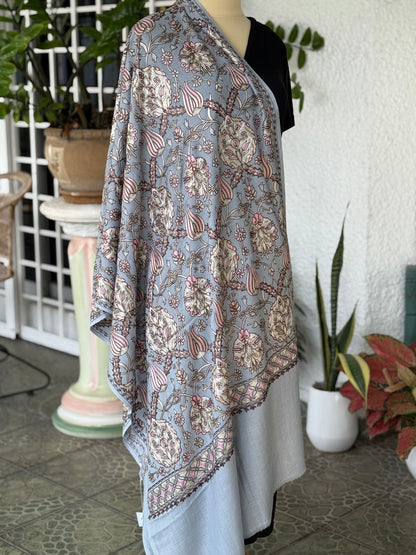 Tulip Stole Baby Blue/Pink