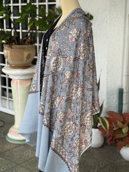 Tulip Stole Baby Blue/Pink
