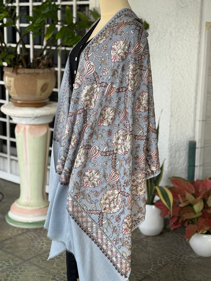 Tulip Stole Baby Blue/Pink