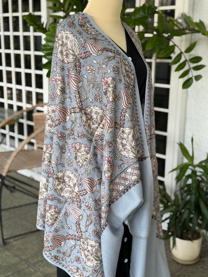 Tulip Stole Baby Blue/Pink