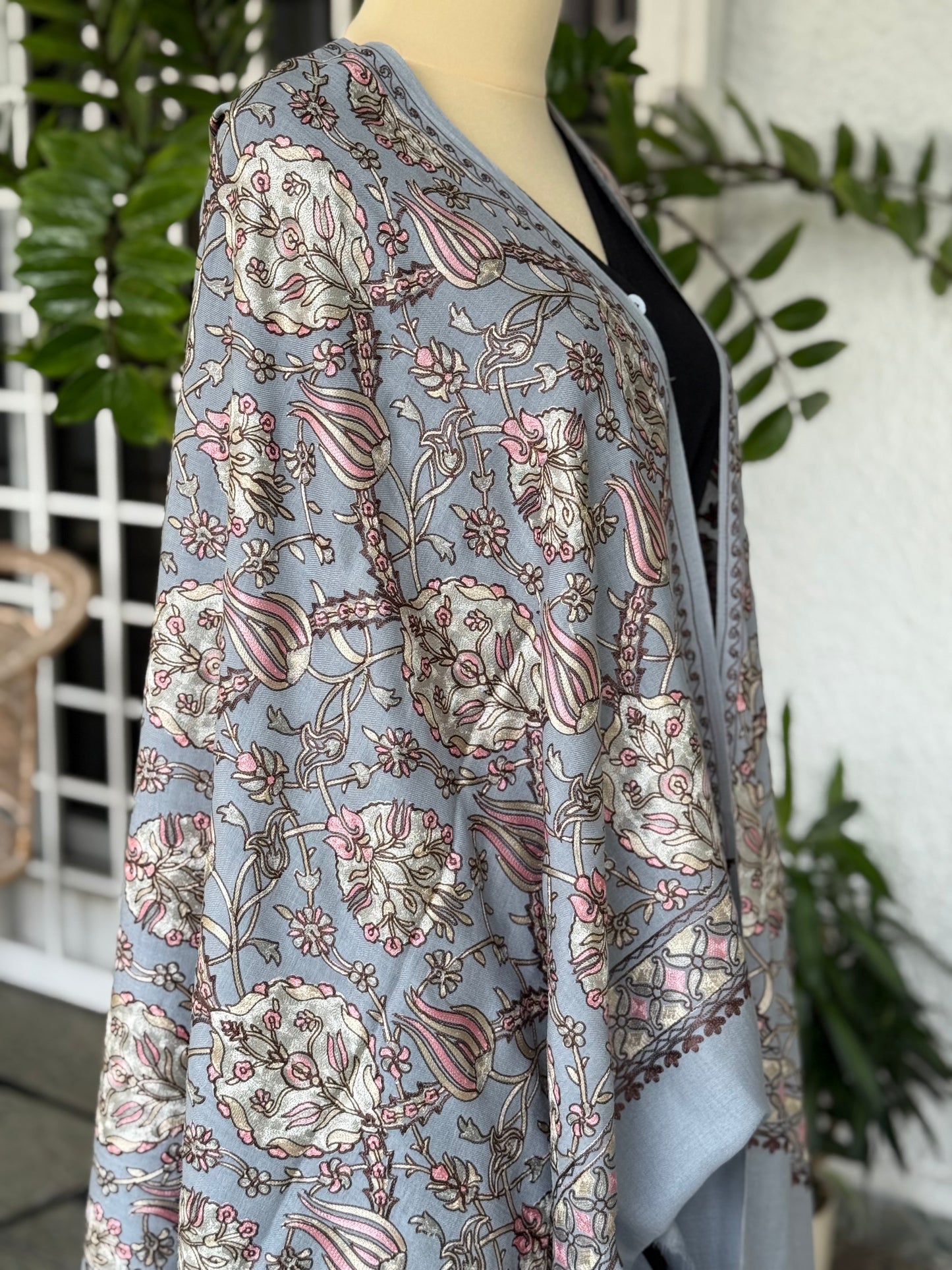 Tulip Stole Baby Blue/Pink