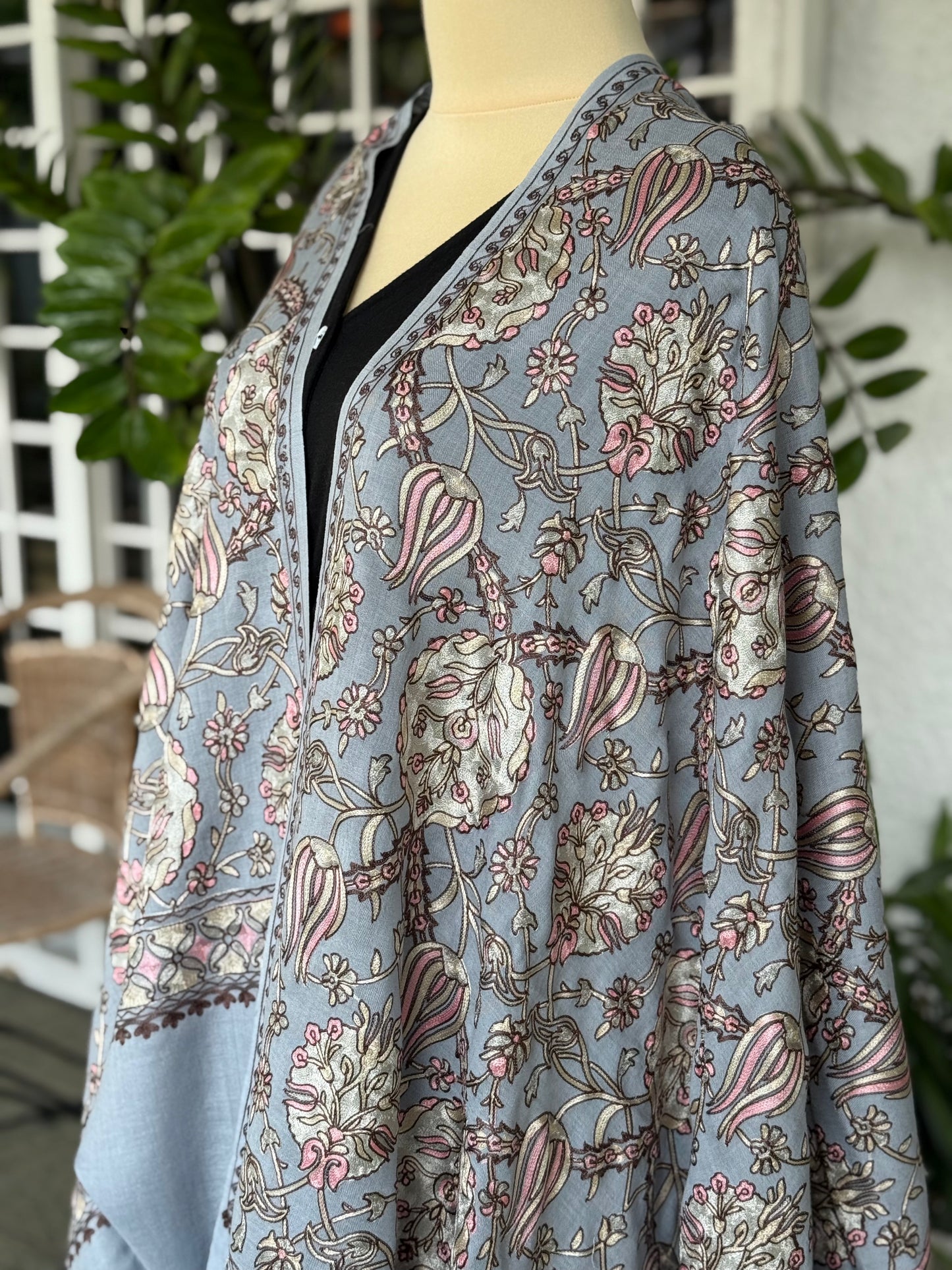 Tulip Stole Baby Blue/Pink