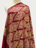 Elegant Kashmiri Aari Work Wool Shawl | Embroidered