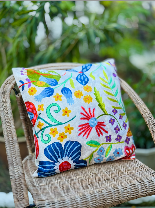 Cotton & Silk Cushion Cover