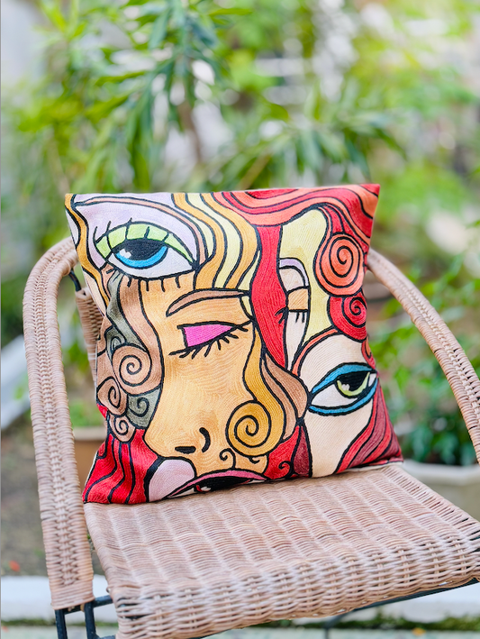 Cotton & Silk Cushion Cover